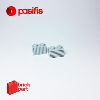 Brick Part - 2877 - Brick, Modified 1x2 with Grille / Fluted Profile - Pasifis