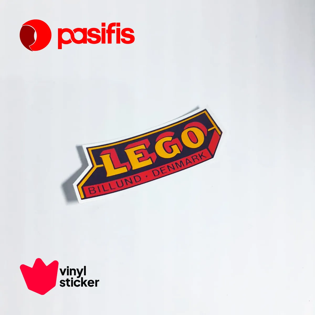 Sticker Vinyl - SV0020 - Lego Billund Logo Vintage - Diecut